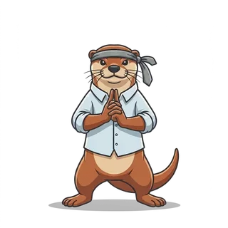 Otter standing proudly, ready to launch the site